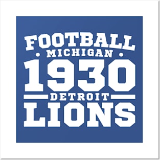 Football Michigan 1930 Detroit Lions Posters and Art